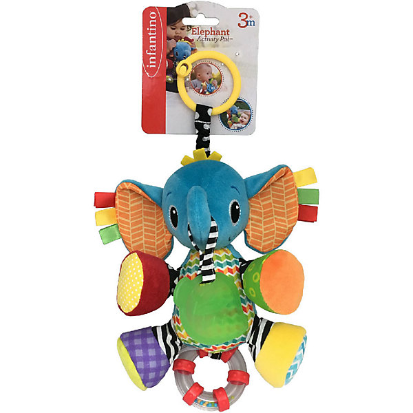 

Игрушка-подвеска Infantino Слонёнок, Голубой, Игрушка-подвеска Infantino Слонёнок