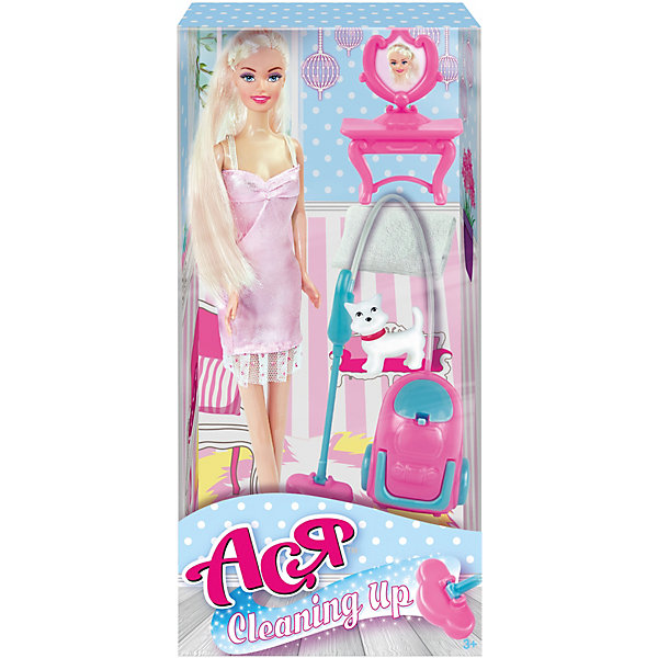 

Кукла Toys Lab "Уборка" Ася, 28 см, Розовый, Кукла Toys Lab "Уборка" Ася, 28 см