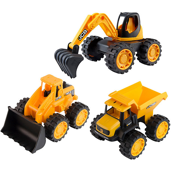 

Набор машинок HTI JCB, 3 шт, Желтый, Набор машинок HTI JCB, 3 шт