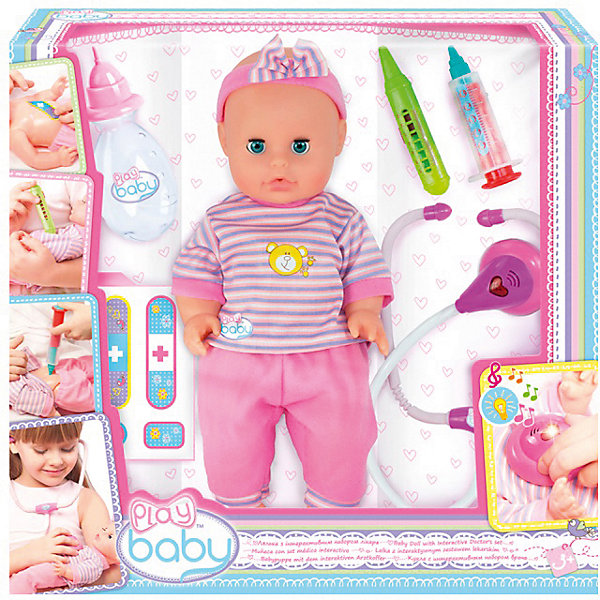 

Кукла-пупс Play Baby Набор доктора, Розовый, Кукла-пупс Play Baby Набор доктора