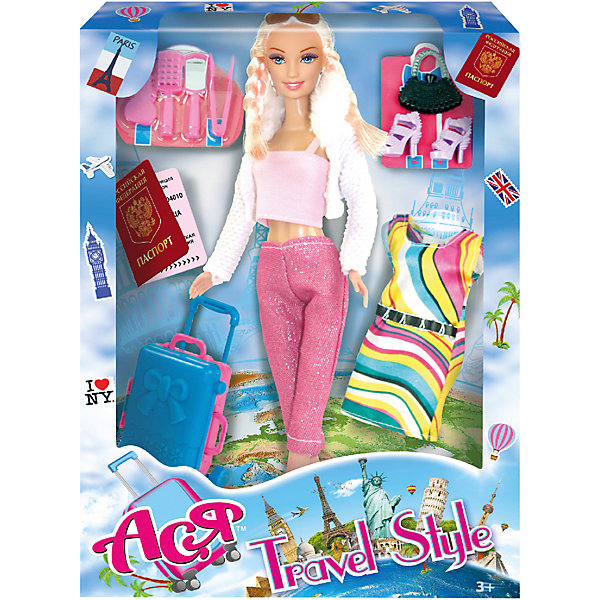 

Кукла Toys Lab "Путешественница" Ася, 28 см, Розовый, Кукла Toys Lab "Путешественница" Ася, 28 см