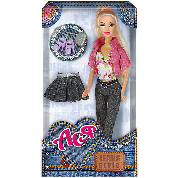 

Кукла Toys Lab "Джинсовый стиль" Ася, 28 см, Синий, Кукла Toys Lab "Джинсовый стиль" Ася, 28 см