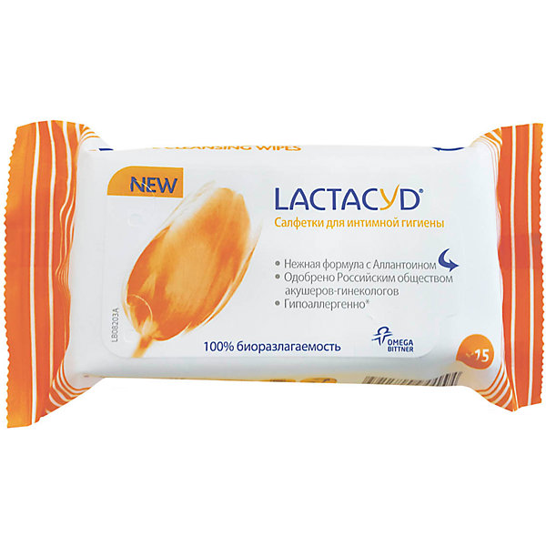 Салфетки для интимной гигиены , 15 шт Lactacyd 15674537