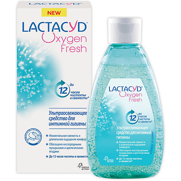 Гель для интимной гигиены Oxygen Fresh, 200 мл Lactacyd 15674541