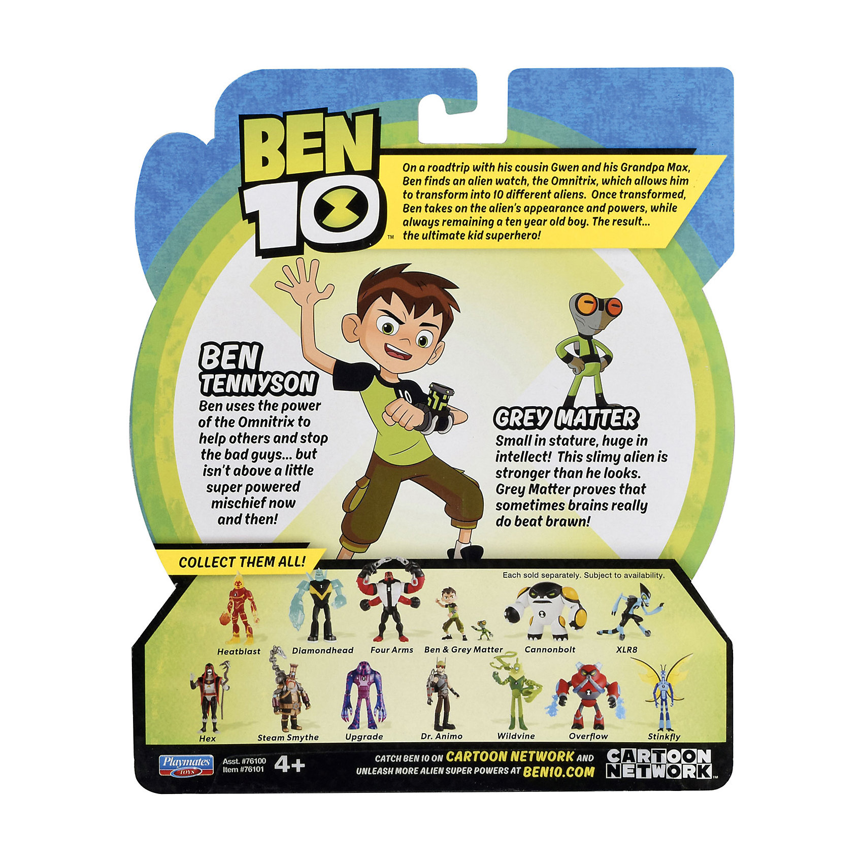 фото Фигурка playmates ben 10 "бен и гуманоид", 12.5 см