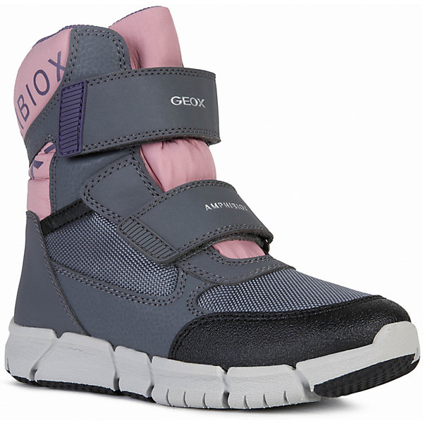 

Утеплённые сапоги Geox, Rosa/grau, Утеплённые сапоги Geox