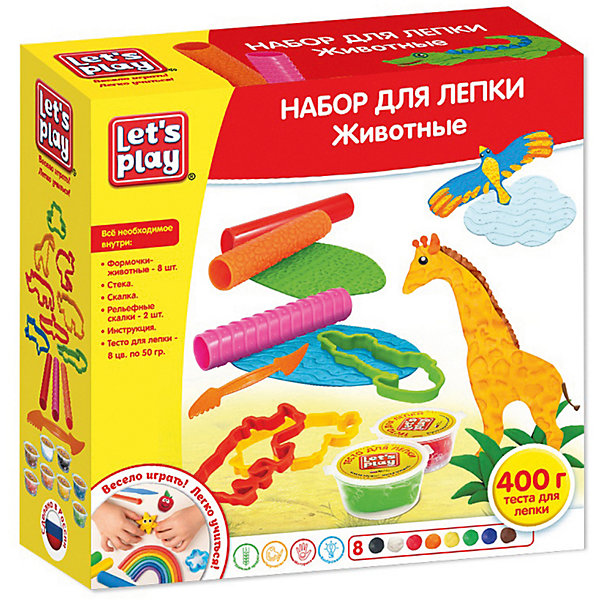 

Набор для лепки Let`s play "Животные, Разноцветный, Набор для лепки Let`s play "Животные"