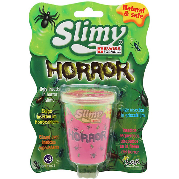 

Слайм Slimy "Ужастики", с игрушкой, Разноцветный, Слайм Slimy "Ужастики", с игрушкой