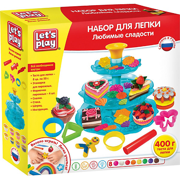 

Набор для лепки Let`s play "Любимые сладости, Разноцветный, Набор для лепки Let`s play "Любимые сладости"