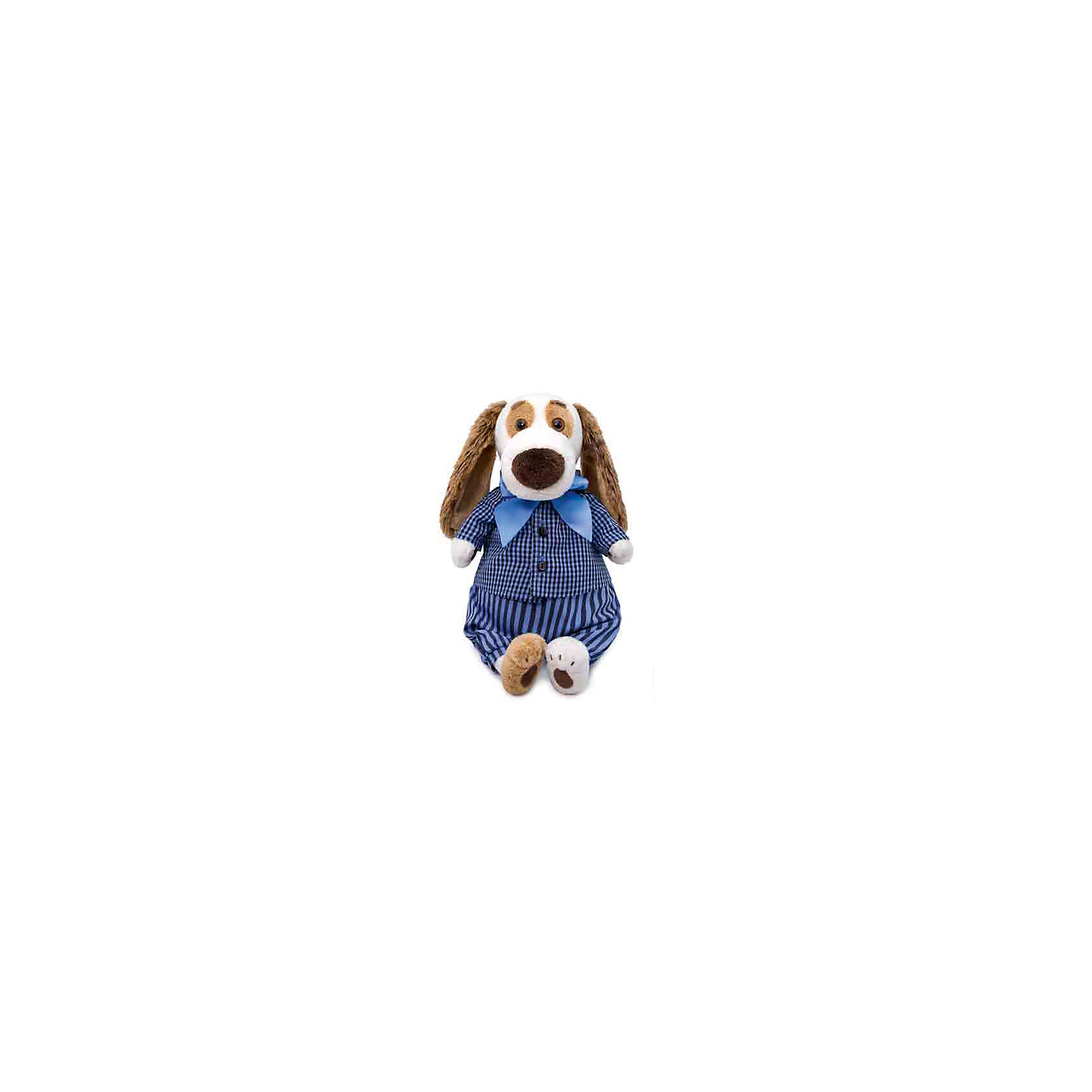 фото Мягкая игрушка budi basa собачка бартоломей в рубашке и штанах, 33 см