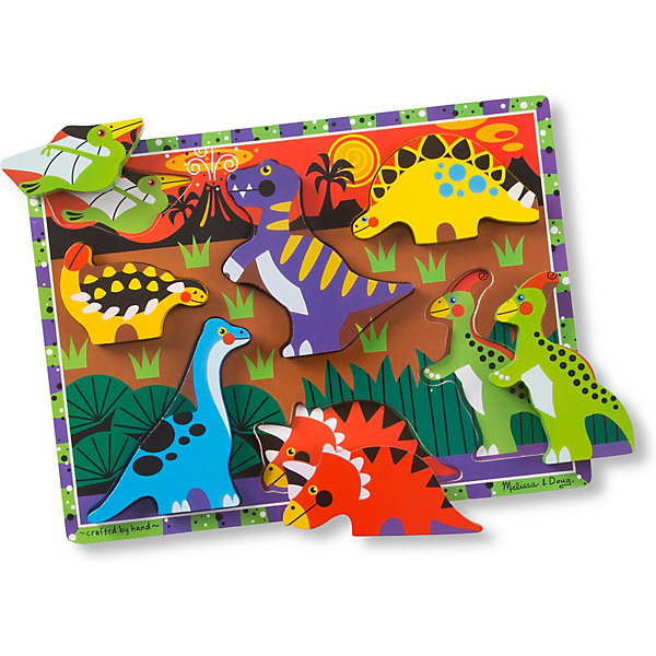 

Мои первые пазлы Melissa & Doug "Динозавры", 7 элементов