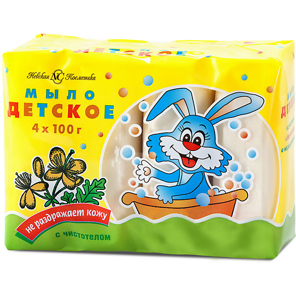 

Туалетное мыло Невская косметика Детское с чистотелом, 4 шт по 100 г