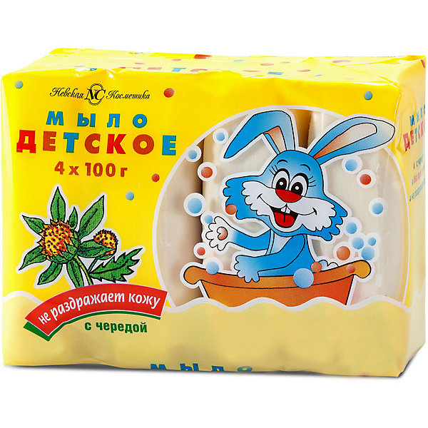 

Туалетное мыло Невская косметика Детское с чередой, 4 шт по 100 г
