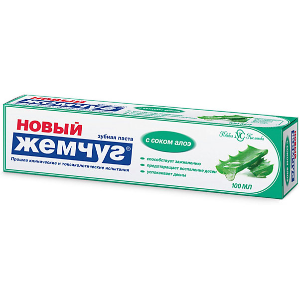 

Зубная паста Новый Жемчуг С соком алоэ, 100 мл