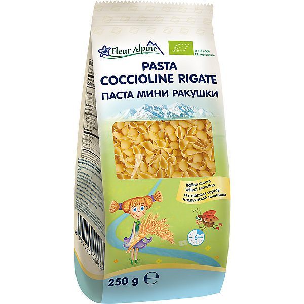 

Паста Fleur Alpine "Мини ракушки", с 12 мес
