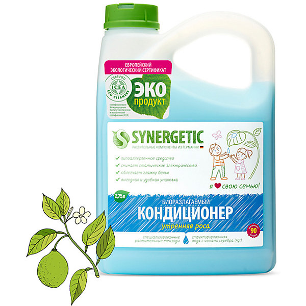

Кондиционер для белья Synergetic Утренняя роса, 2,75 л