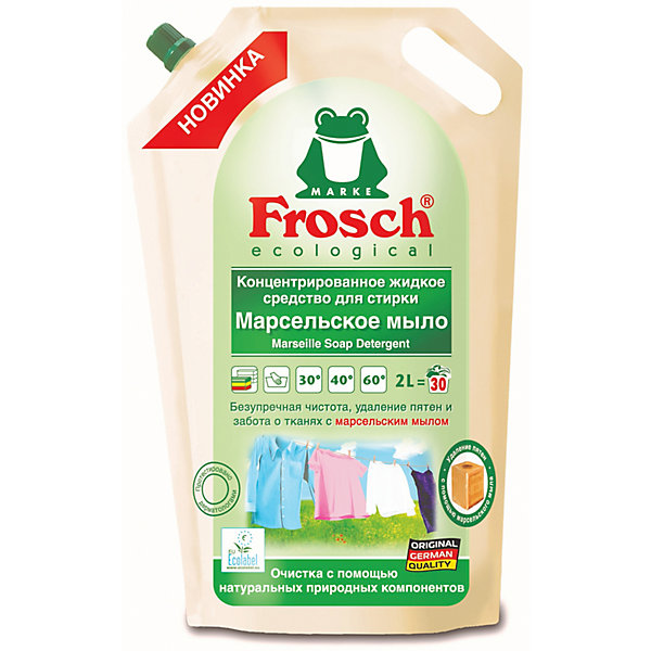 Жидкое средство для стирки Марсельское мыло, 2 л FROSCH 15852411