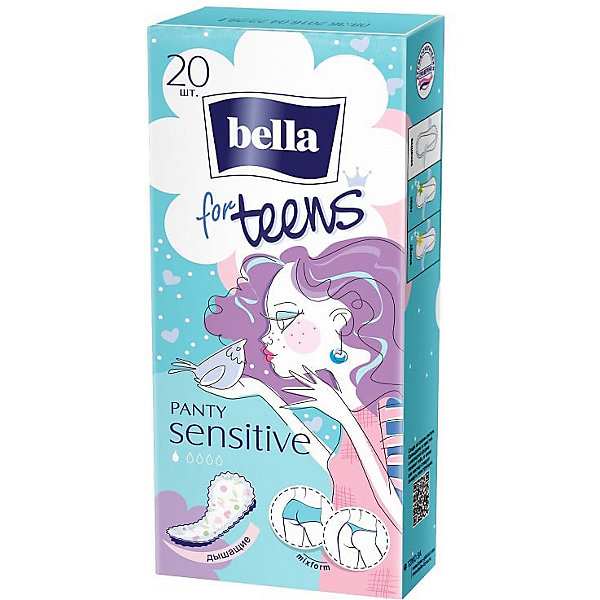 Ежедневные прокладки For Teens Sensitive экстратонкие, 20 шт Bella 15862410