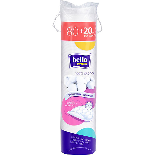 

Ватные подушечки Bella, 80 + 20 шт