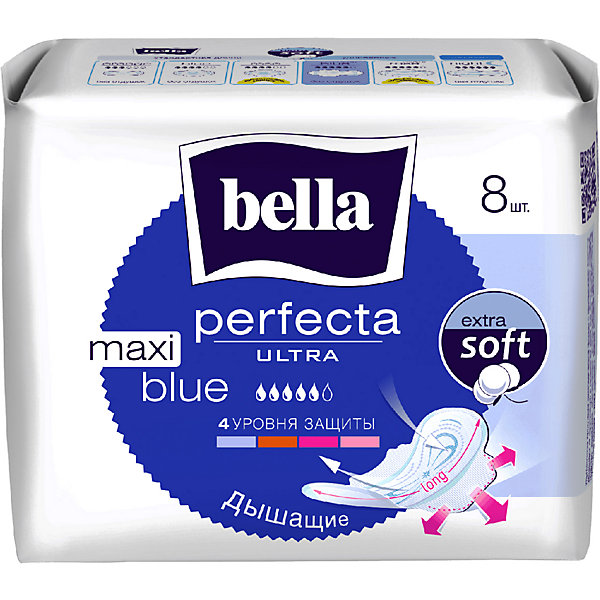 Прокладки Perfecta Ultra Maxi Blue супертонкие, 8 шт, new Bella 15862437