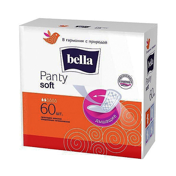 Ежедневные прокладки Panty Soft , 60 шт Bella 15862453