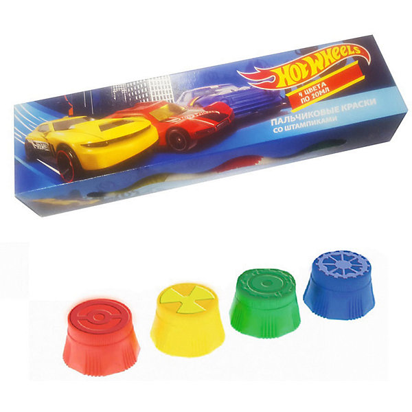 фото Пальчиковые краски centrum hot wheels, 4 цвета