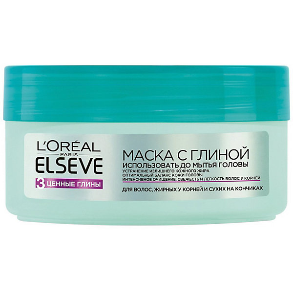 Маска для волос LOreal Paris Elseve 3 ценные глины, 150 мл L'Oreal