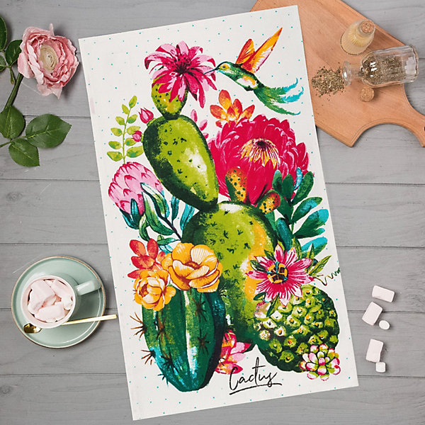 

Кухонное полотенце Доляна "Кактусы", 35х60 см