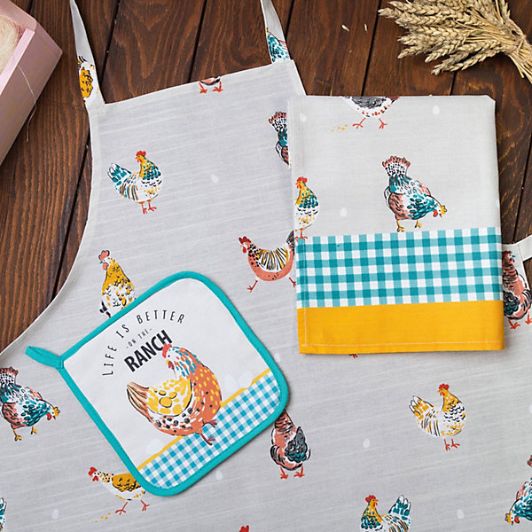 

Подарочный набор Этель Chicken Ranch, 3 предмета, Бежевый, Подарочный набор Этель Chicken Ranch, 3 предмета