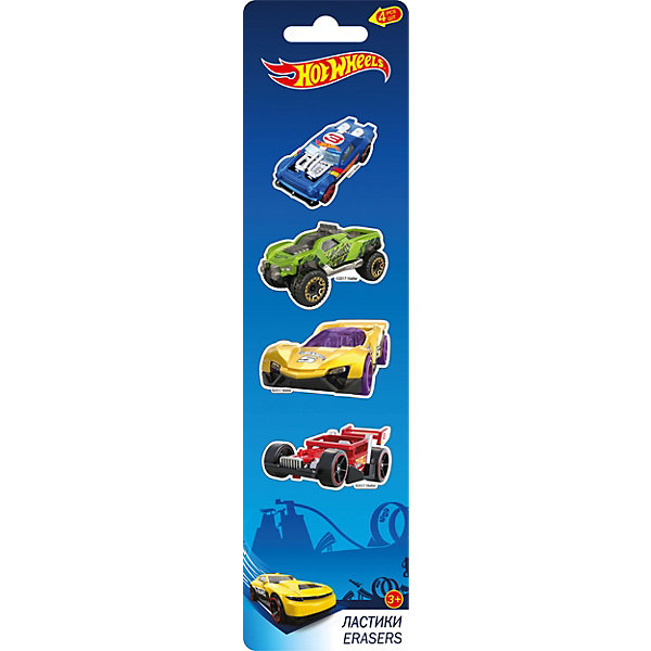 

Набор фигурных ластиков Hot Wheels, Разноцветный, Набор фигурных ластиков Hot Wheels