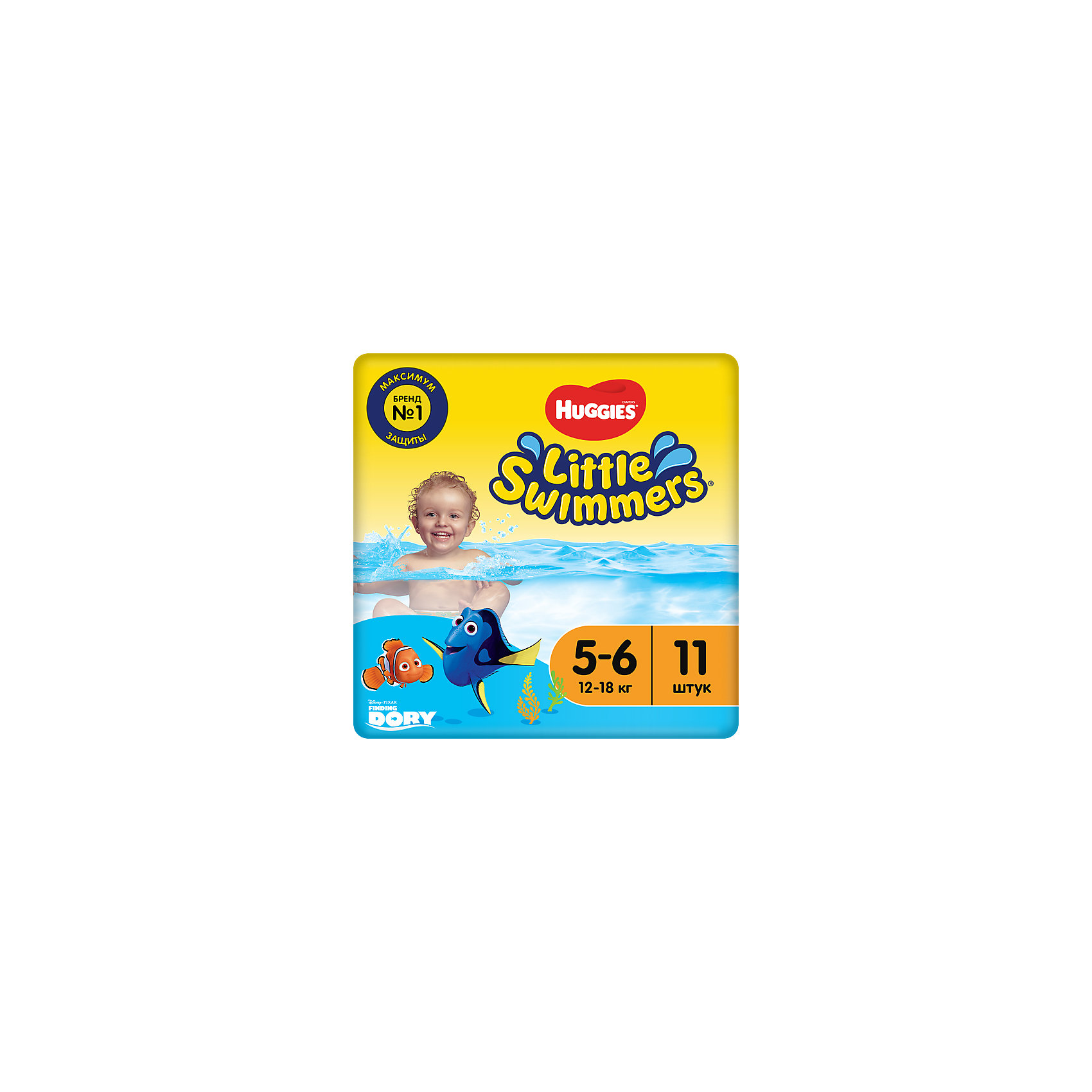 фото Трусики-подгузники для плавания huggies little swimmers 12-18 кг, 11 шт