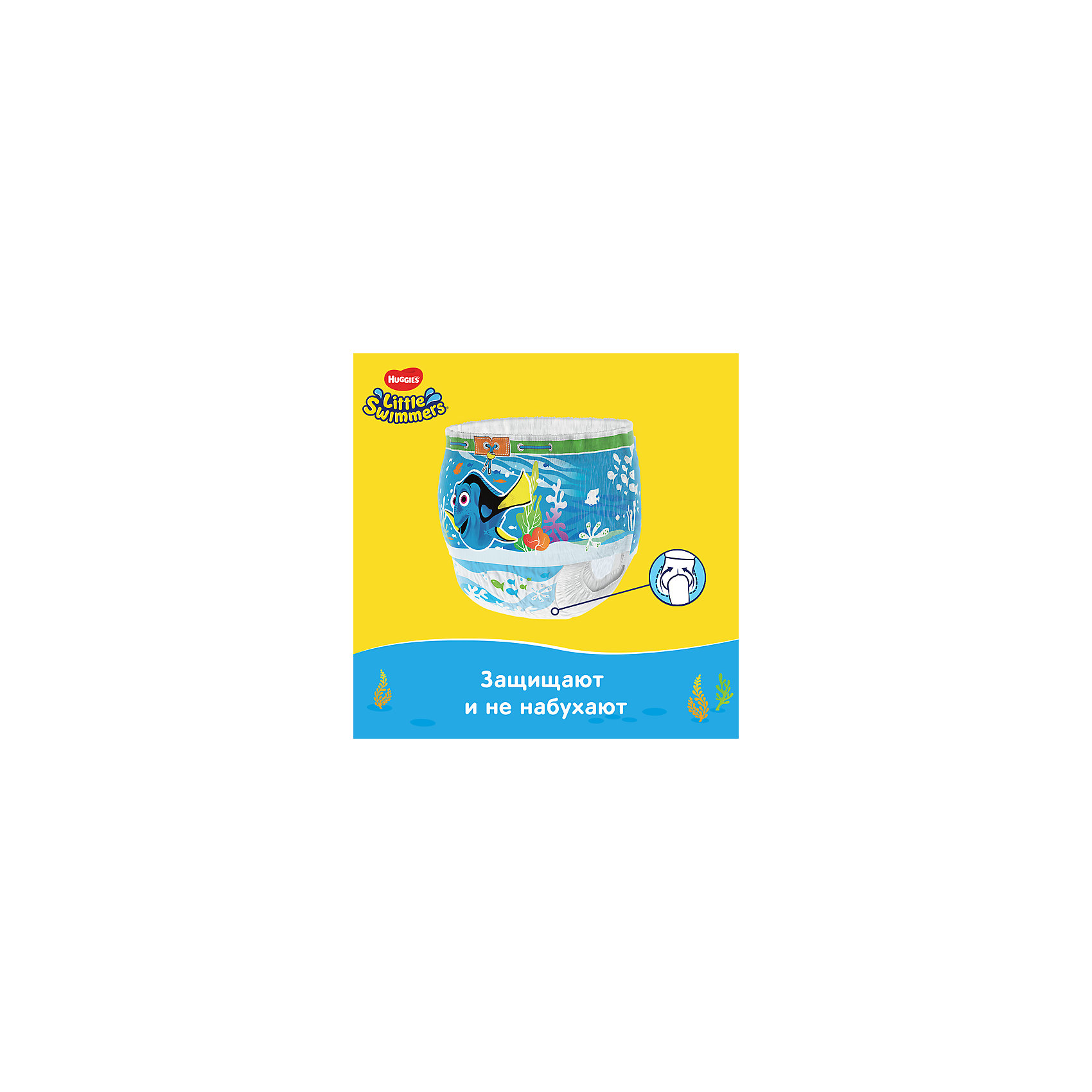 фото Трусики-подгузники для плавания huggies little swimmers 12-18 кг, 11 шт