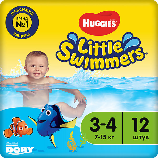 фото Трусики-подгузники для плавания huggies little swimmers 7-15 кг, 12 шт