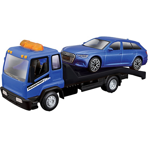 

Игровой набор Bburago Street fire Flatbed transport "Автовоз", 1:43