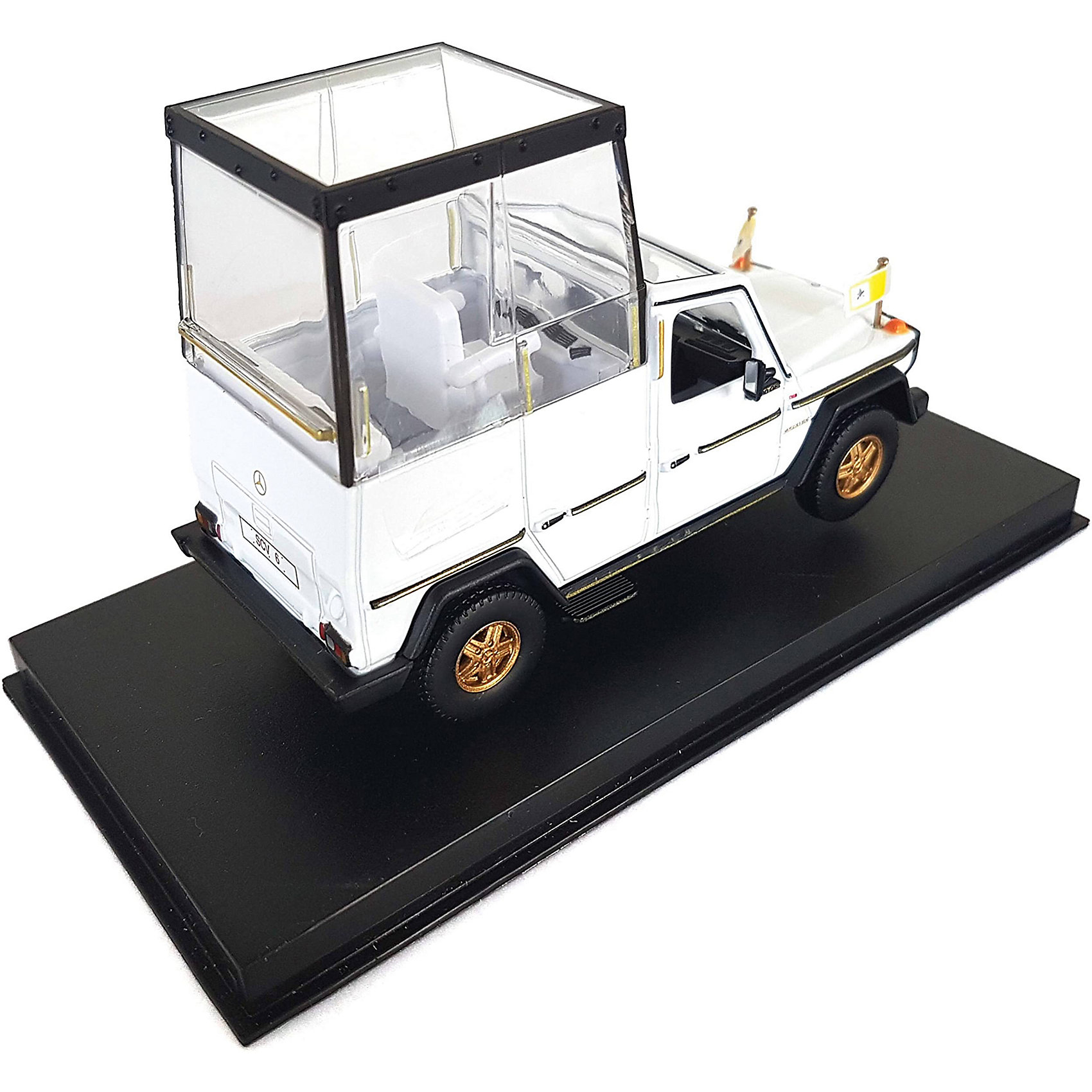 Машина Mercedes-Benz 230GE papamobile, 1:43 Bburago 15943935