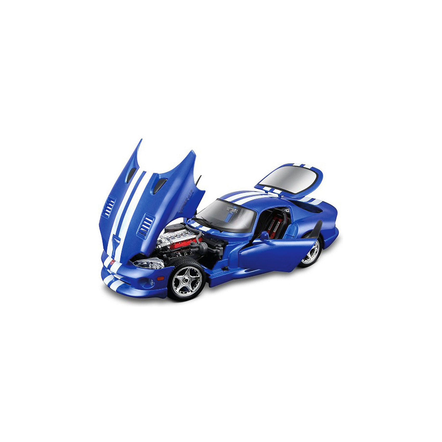 фото Модель для сборки bburago dodge viper gts coupe, 1:24