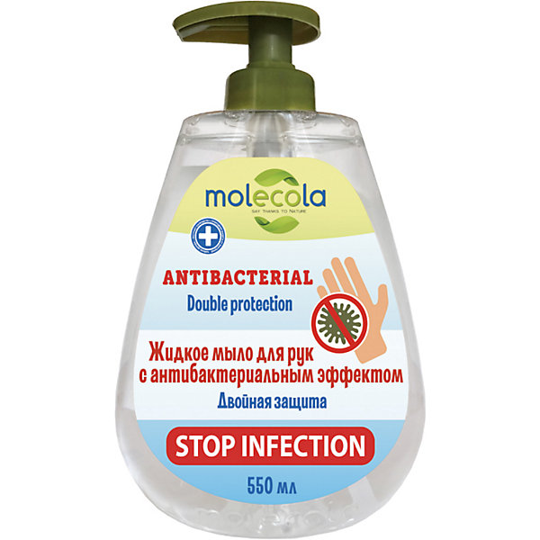 

Жидкое мыло для рук Molecola с антибактериальным эффектом, 550 мл