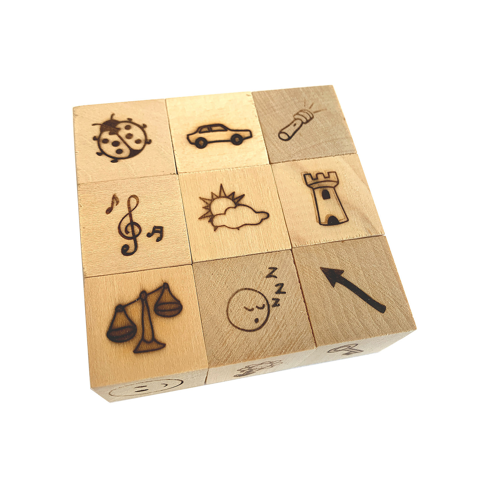 фото Настольная игра playlab "кубики историй", деревянные