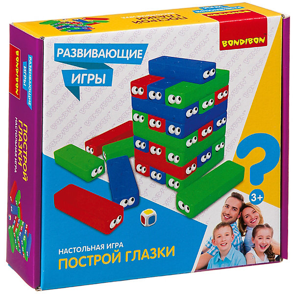 

Развивающая игра Bondibon "Построй глазки" 30 блоков