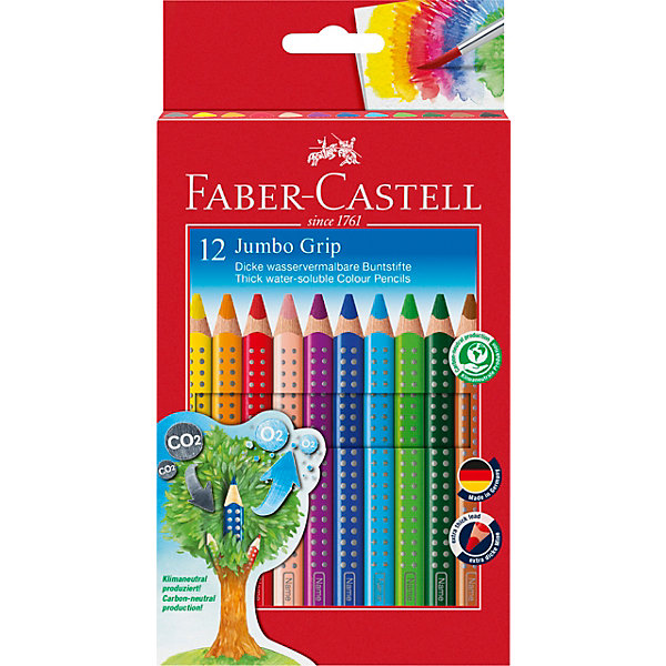 

Карандаши цветные Faber-Castell Jumdo Grip, 12 цветов