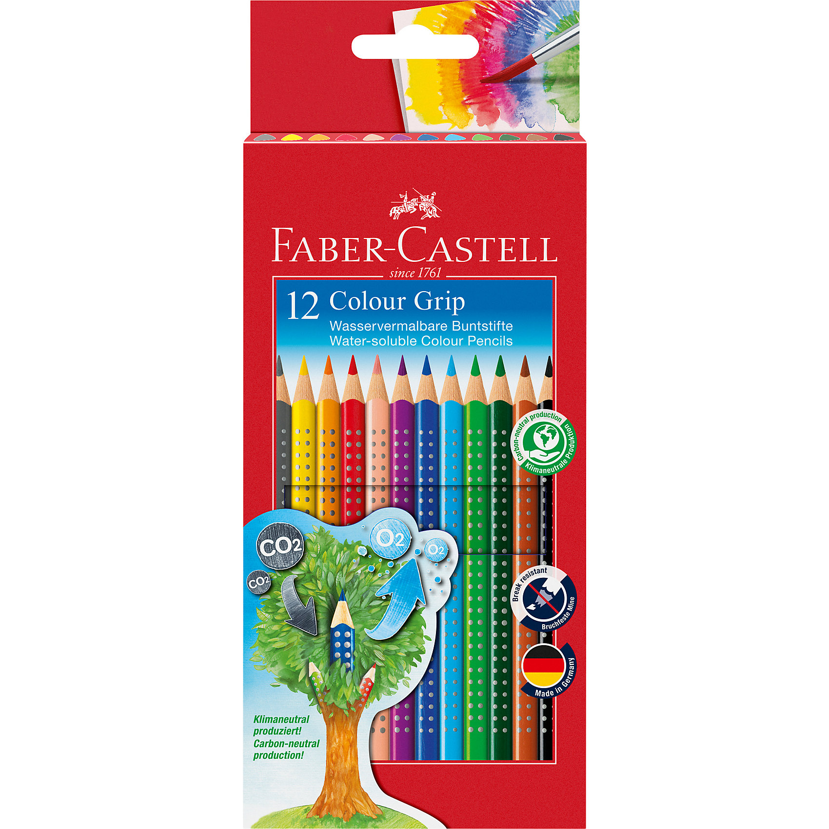 фото Карандаши цветные Faber-Castell Grip, 12 цветов