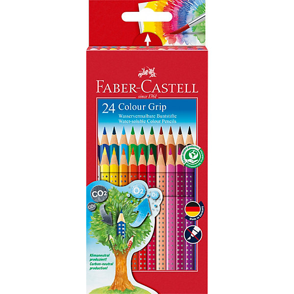 

Цветные карандаши Faber-Castell Grip, 24 цвета