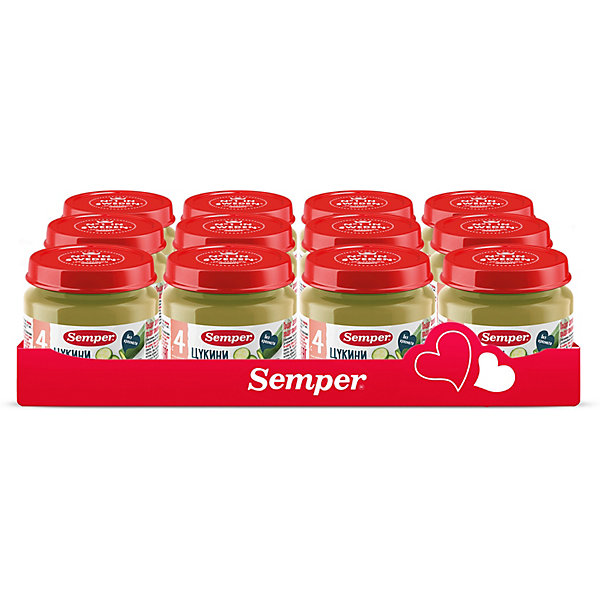 

Пюре Semper цукини с 4 мес, 12 шт х 80 г