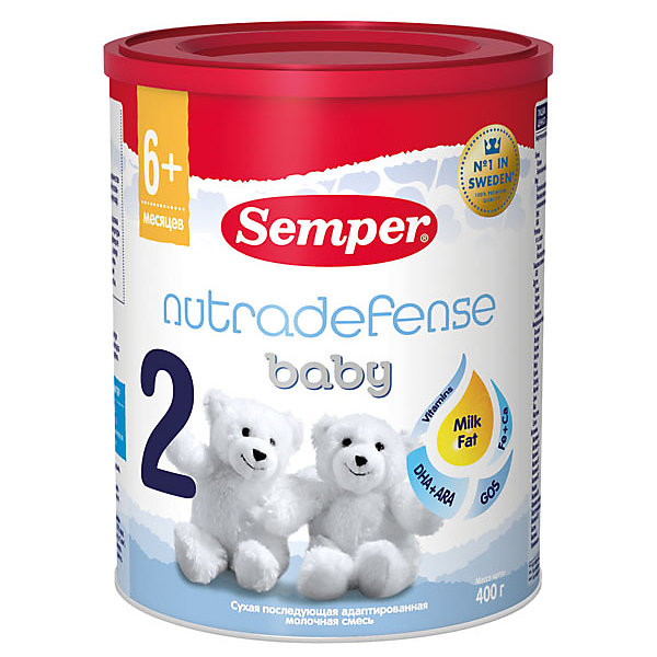 фото Молочная смесь semper nutradefense baby 2, с 6 мес, 400 г