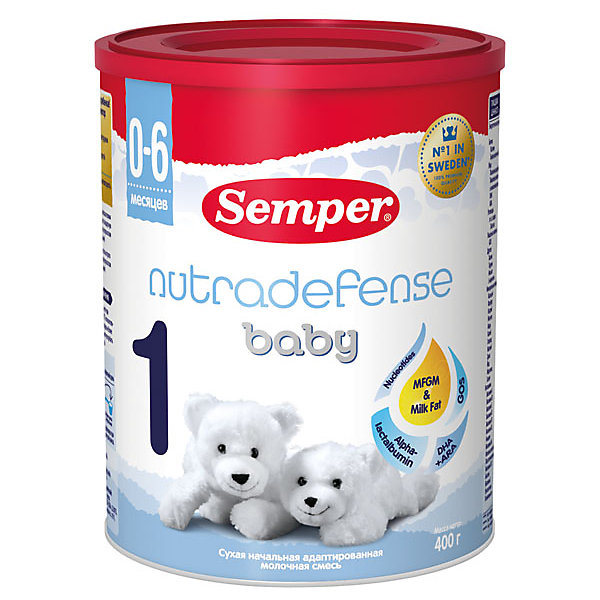 

Молочная смесь Semper nutradefense baby 1, с 0 мес, 400 г