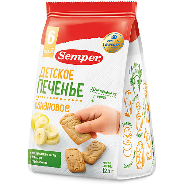 

Детское печенье Semper NaturBalance банановое, с 6 мес