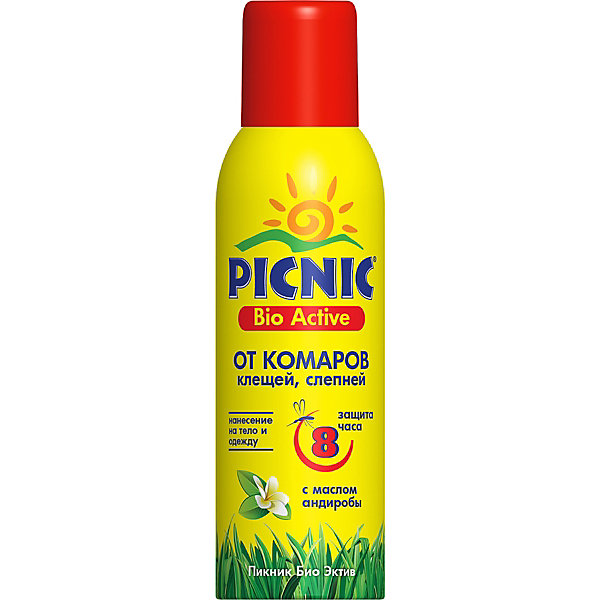 

Аэрозоль от комаров и клещей Picnic Bio Active, 125 см3