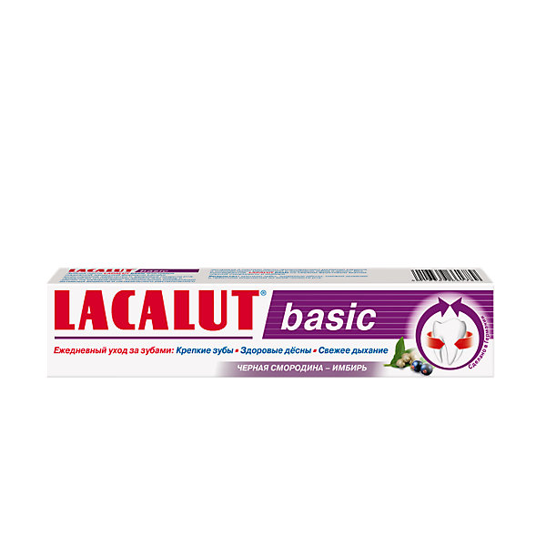 Зубная паста Lacalut Basic Комплексная защита, Смородина и имбирь, 60 г 16076493