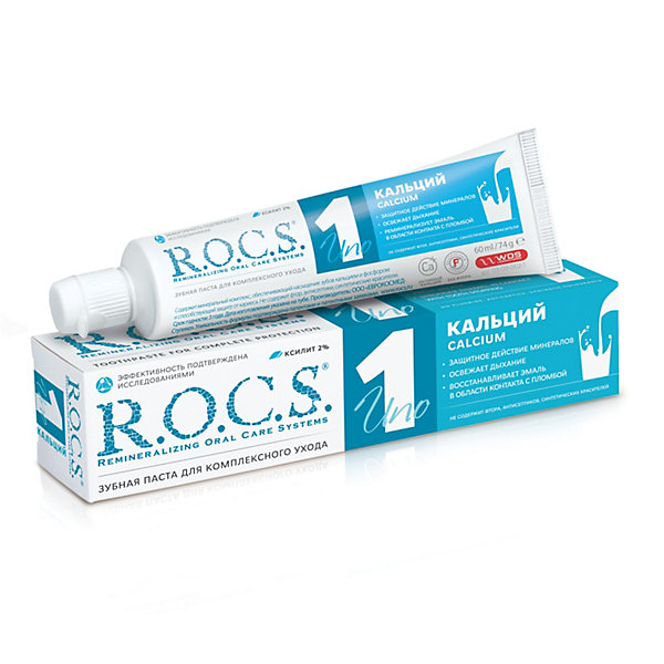 Зубная паста Uno Calcium "Кальций", 74 г R.O.C.S. 16076525