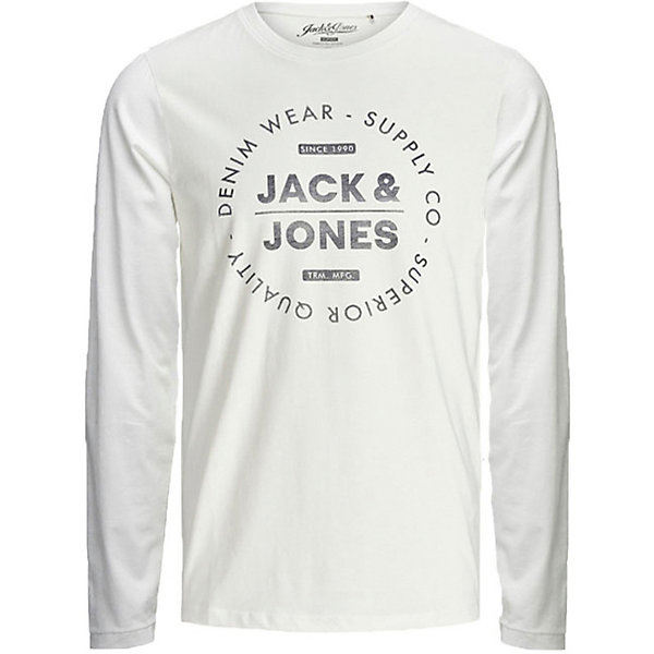 

Лонгслив Jack & Jones Junior, Грязно-белый, Лонгслив Jack & Jones Junior